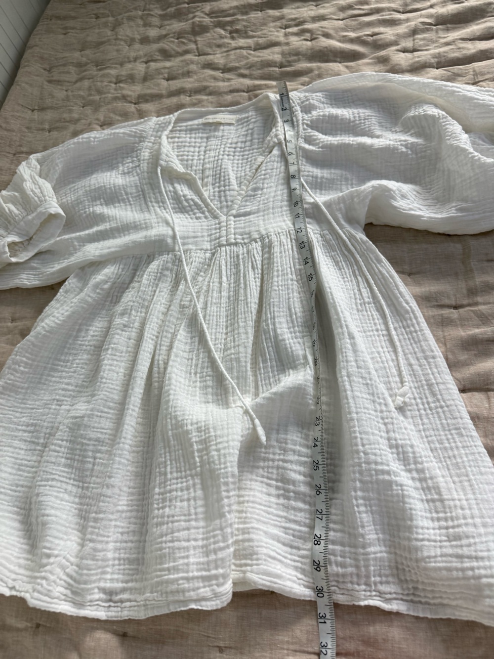 Daughters of India Kyra mini dress white gauze Size XS - Picture 10 of 12